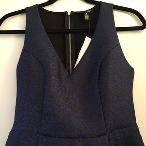 Aqua Navy Blue casual dress